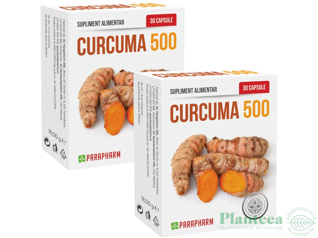 Set Curcuma 500mg 2x30cps - PARAPHARM