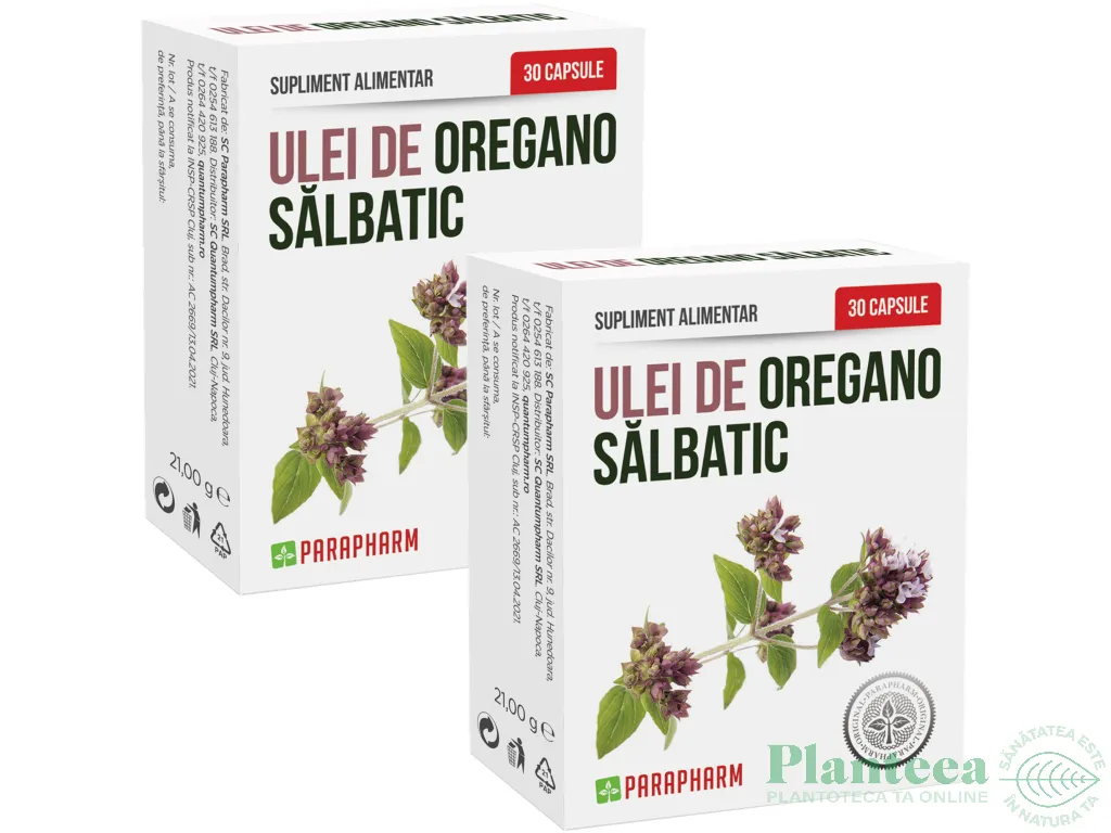 Set Ulei oregano salbatic 2x30cps - PARAPHARM