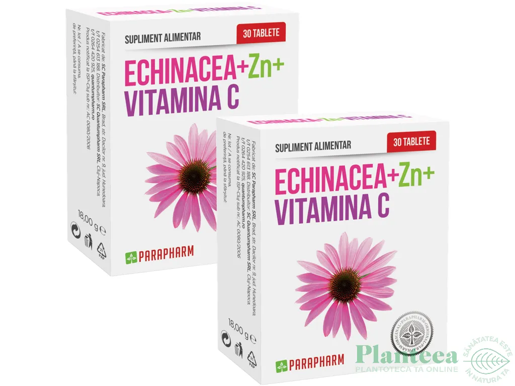 Set Echinaceea Zn C comprimate de supt 2x30cp - PARAPHARM