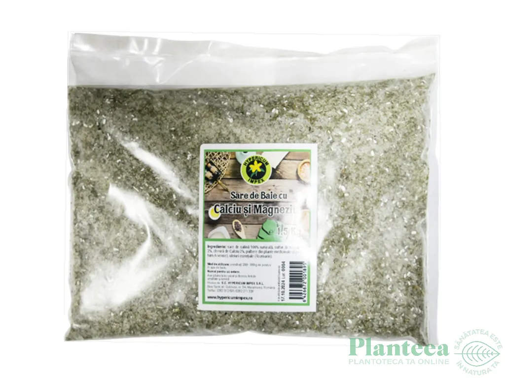Sare baie Calciu Magneziu 1,5kg - HYPERICUM