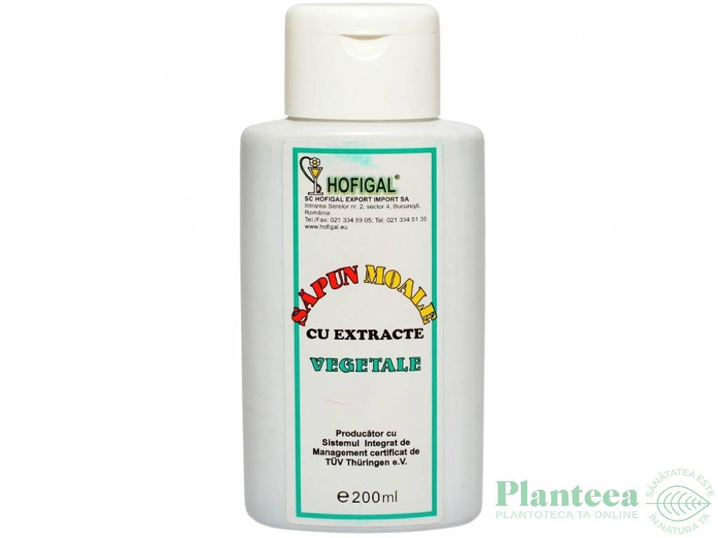 Sapun moale extracte vegetale 200ml - HOFIGAL