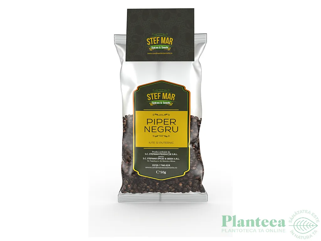 Condiment piper negru boabe 50g - STEF MAR