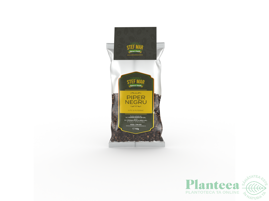 Condiment piper negru boabe 50g - STEF MAR
