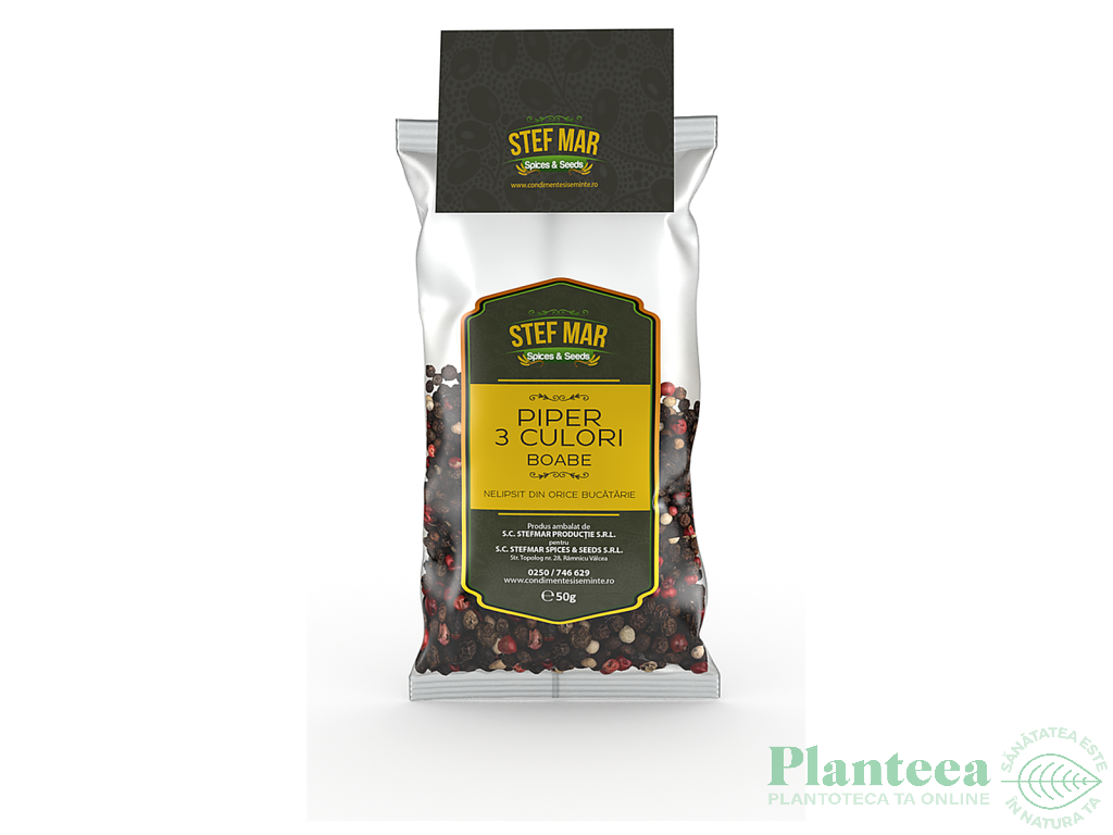 Condiment piper 3culori boabe 50g - STEF MAR