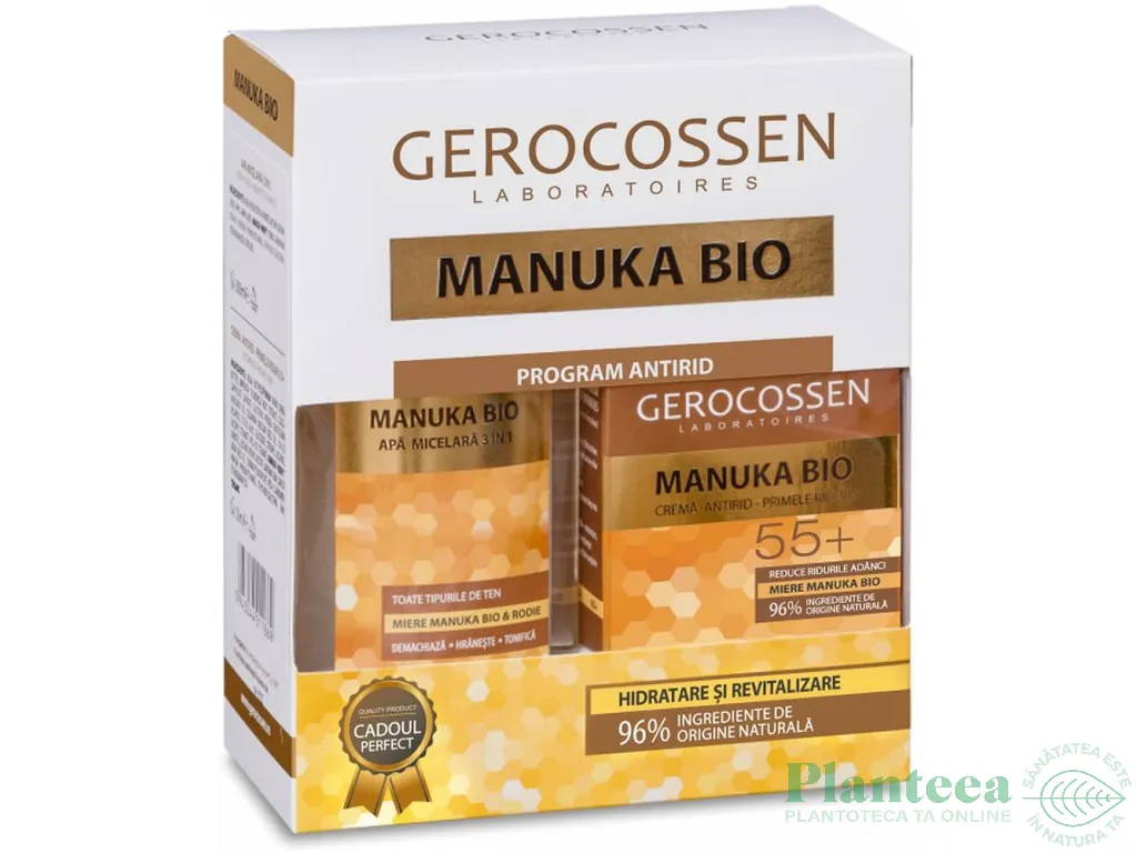 Caseta Manuka Bio 55+ [Crema riduri profunde 50ml+Apa micelara 300ml] 2b - GEROCOSSEN