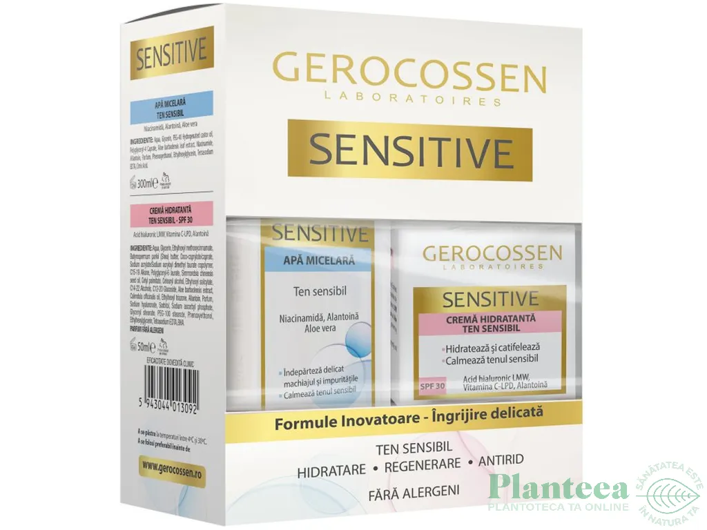 Caseta Sensitive 18+ [Crema hidratanta ten sensibil spf30 50ml+Apa micelara 300ml] 2b - GEROCOSSEN
