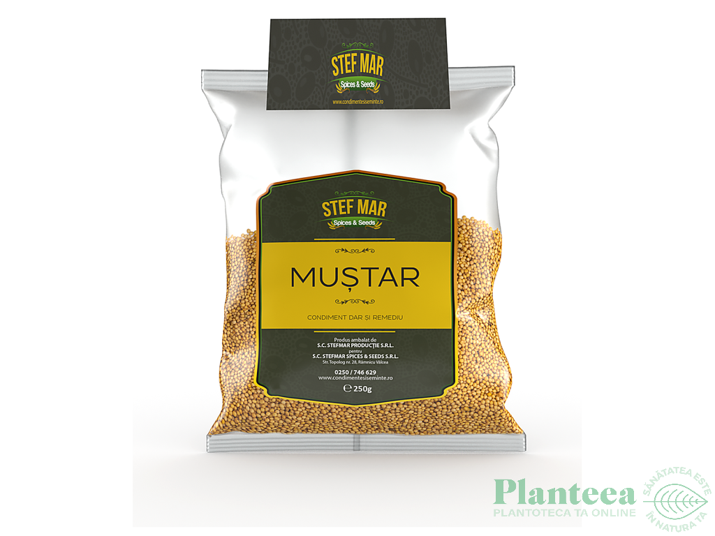 Condiment mustar boabe 250g - STEF MAR