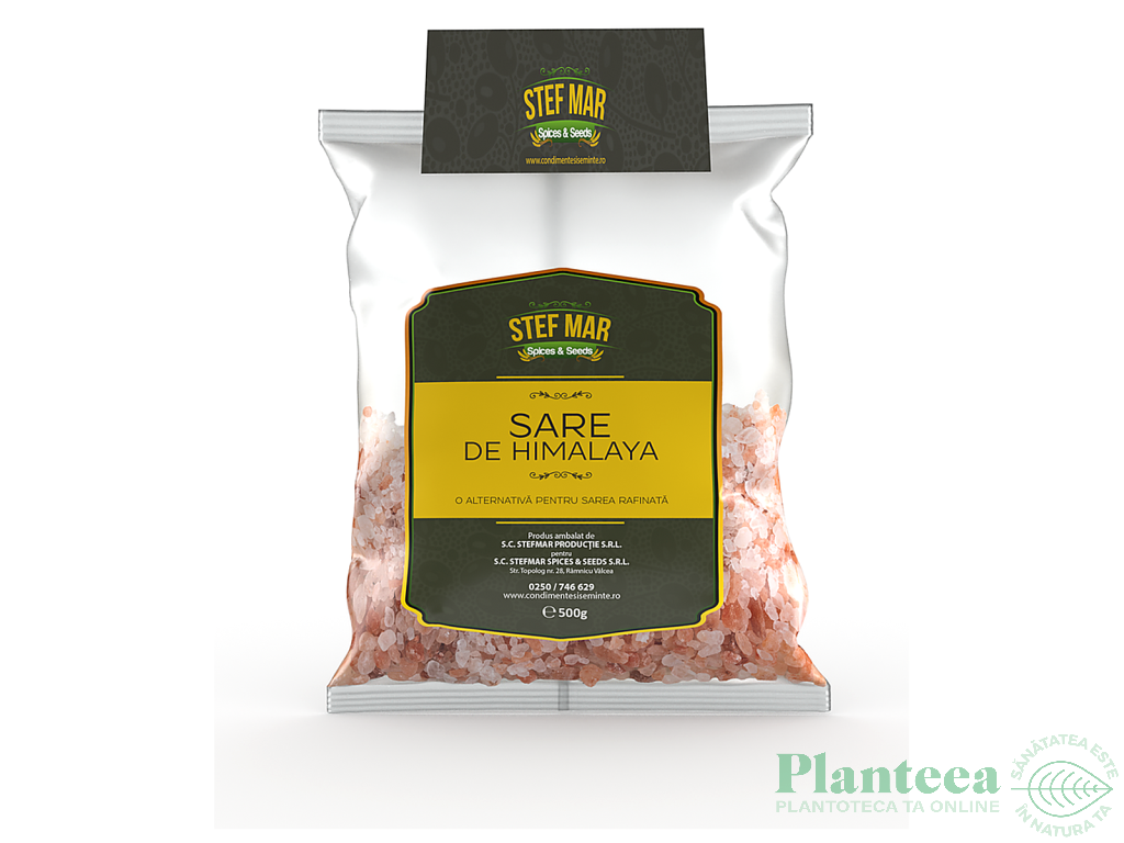 Sare roz cristale Himalaya 500g - STEF MAR