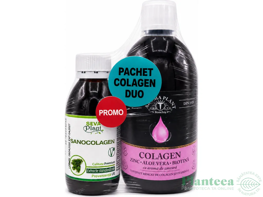Kit Colagen Duo Complex [Colagen lichid 500ml + SanoColagen 150ml] 2b - SEVA PLANT