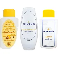 Caseta cadou Apidermin [Gel dus+Balsam par+Sampon] 3b - COMPLEX APICOL