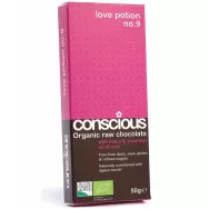 Ciocolata neagra 65% Love Potion no9 raw eco 50g - CONSCIOUS