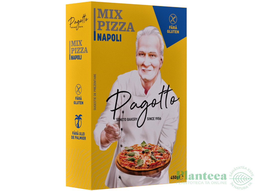 Mix blat pizza napoli fara gluten 450g - PAGOTTO