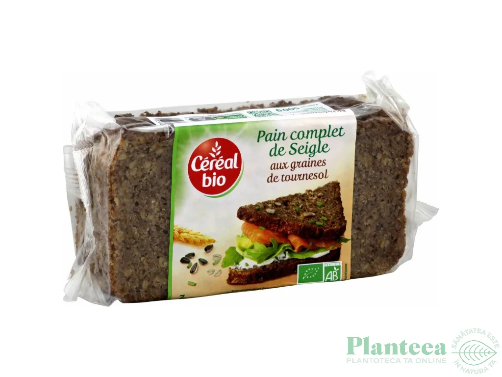 Paine integrala secara fl soarelui eco 500g - CEREAL BIO