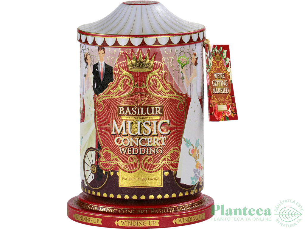 Ceai negru ceylon Music Concert Wedding cutie muzicala 100g - BASILUR
