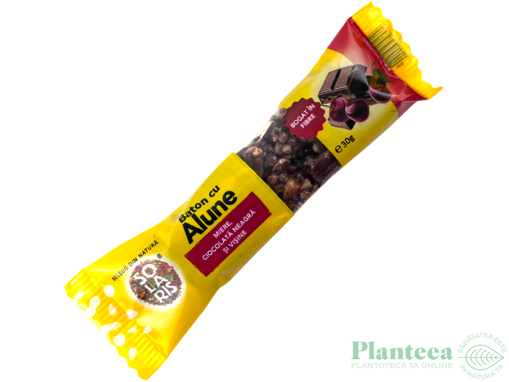 Baton alune miere ciocolata neagra visine 30g - SOLARIS
