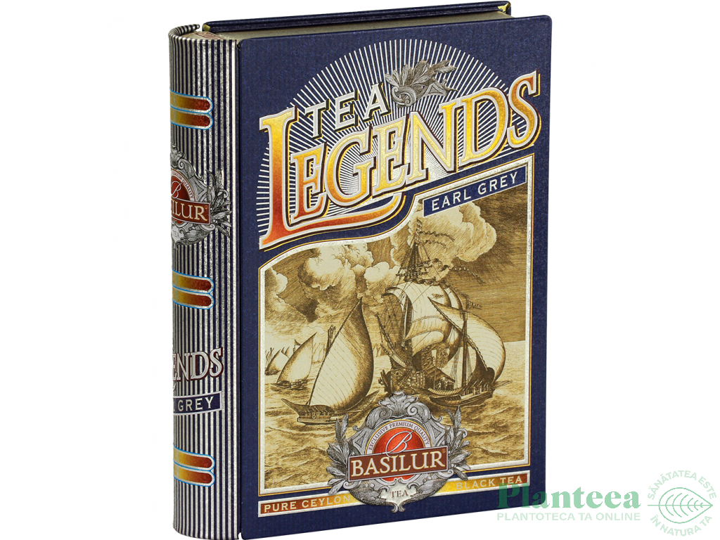 Ceai negru ceylon Legends earl grey carte 100g - BASILUR