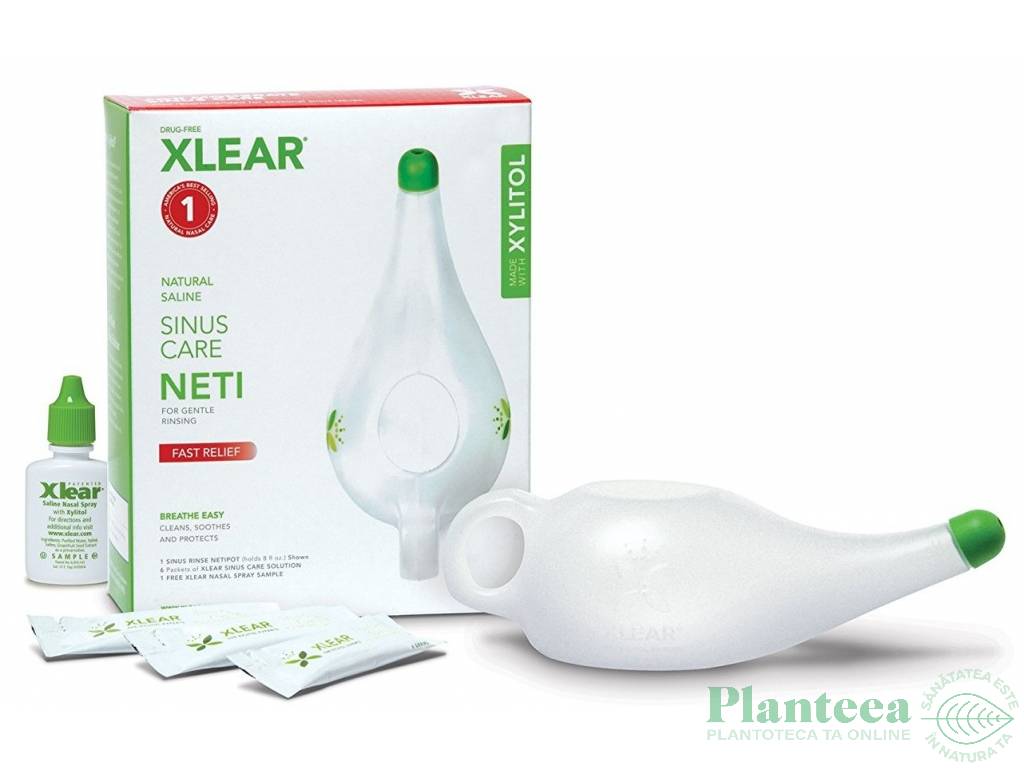 Kit irigare nazala xylitol Sinus Care Neti 3b - XLEAR