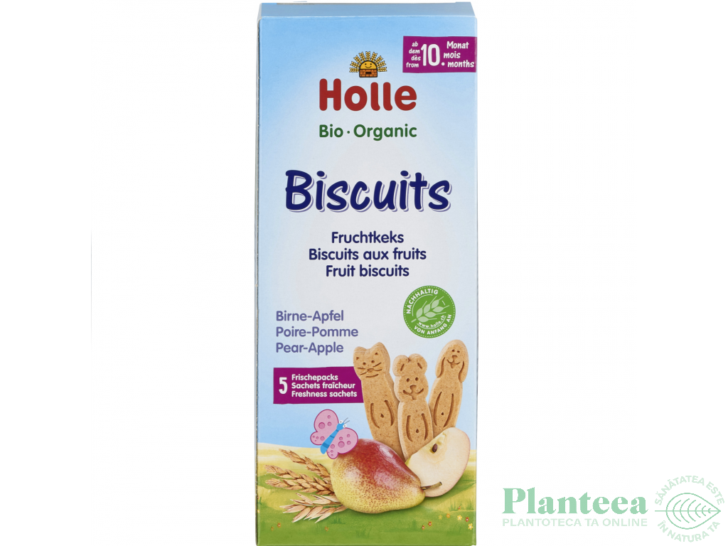 Biscuiti pere mere eco 125g - HOLLE