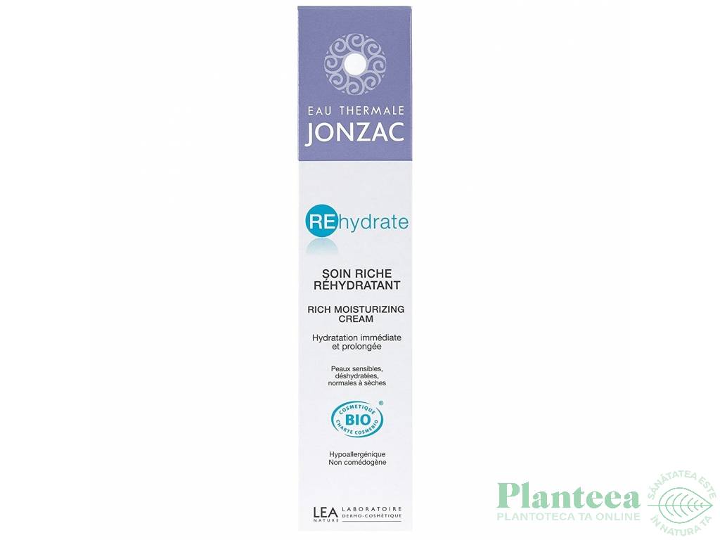 Crema hidratanta ten uscat si foarte uscat Rehydrate 50ml - JONZAC