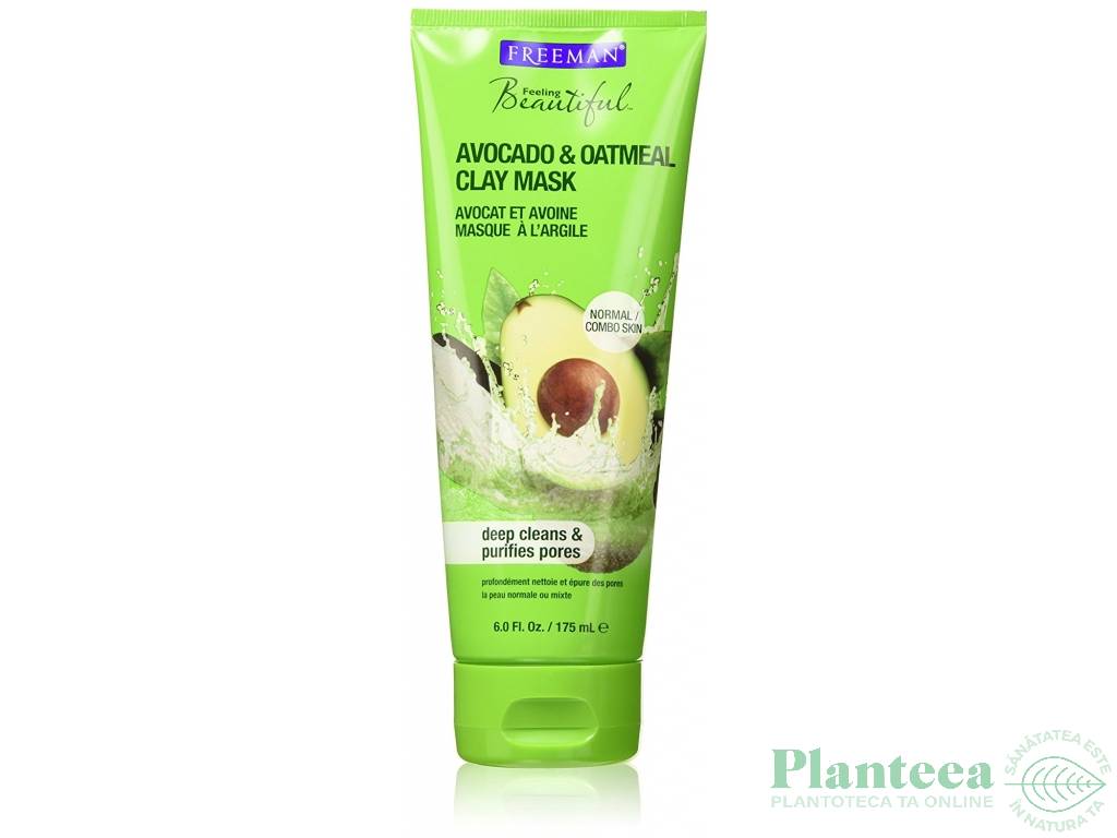 Masca purificatoare argila avocado ovaz tub_150ml - FREEMAN