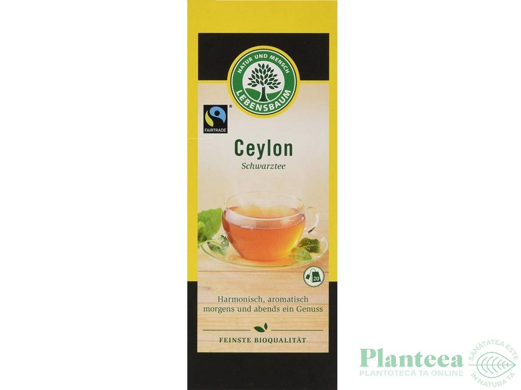 Ceai negru ceylon eco 40g - LEBENSBAUM