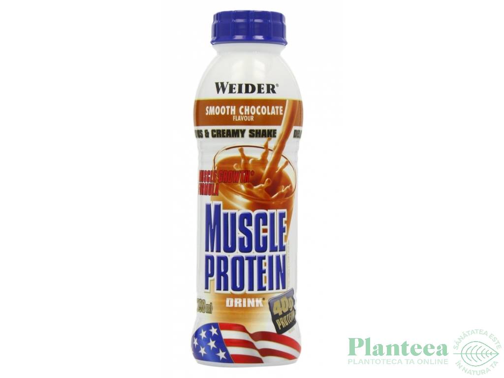 Shake muscle protein ciocolata 500ml - WEIDER