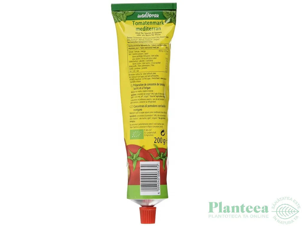 Pasta tomate mediteraneana eco tub 200g - RAPUNZEL