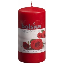 Lumanare parfumata stalp 22h trandafir 160g - BOLSIUS