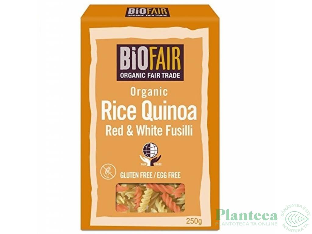 Paste fusilli orez quinoa alba quinoa rosie eco 250g - BIOFAIR