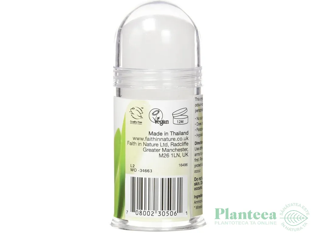 Deodorant stick cristal sare 100g - FAITH IN NATURE