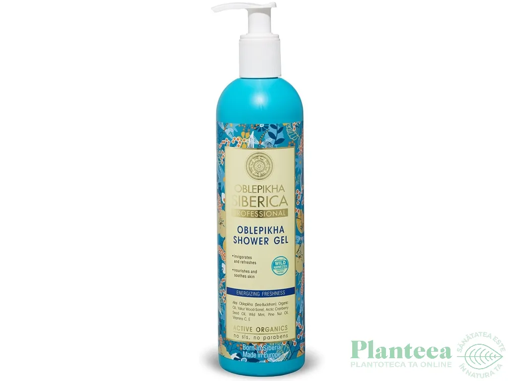 Gel dus energizant nutritiv ulei catina 400ml - OBLEPIKHA SIBERICA