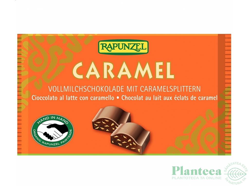 Ciocolata lapte integral cu caramel eco 100g - RAPUNZEL
