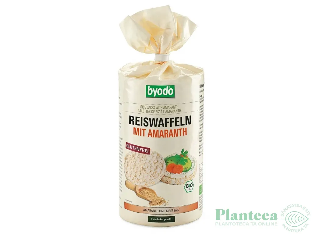 Rondele expandate orez amarant cu sare eco 100g - BYODO