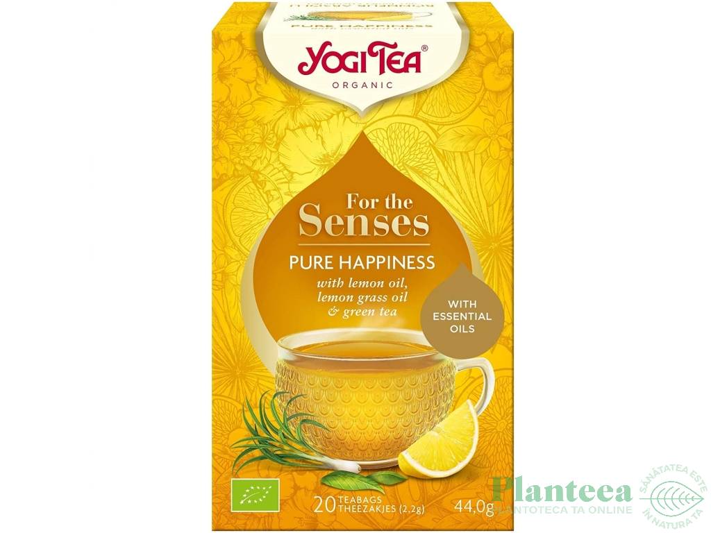 Ceai pt simturi fericire pura eco 20dz - YOGI TEA