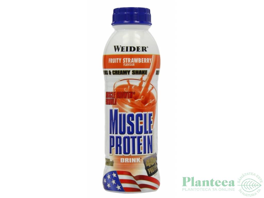 Shake muscle protein capsuni 500ml - WEIDER