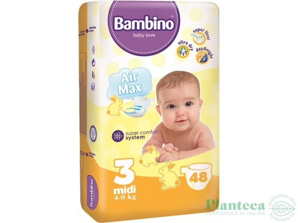 Scutece super comfort nr3 midi {4~9kg} 48b - BAMBINO