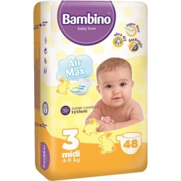 Scutece super comfort nr3 midi {4~9kg} 48b - BAMBINO