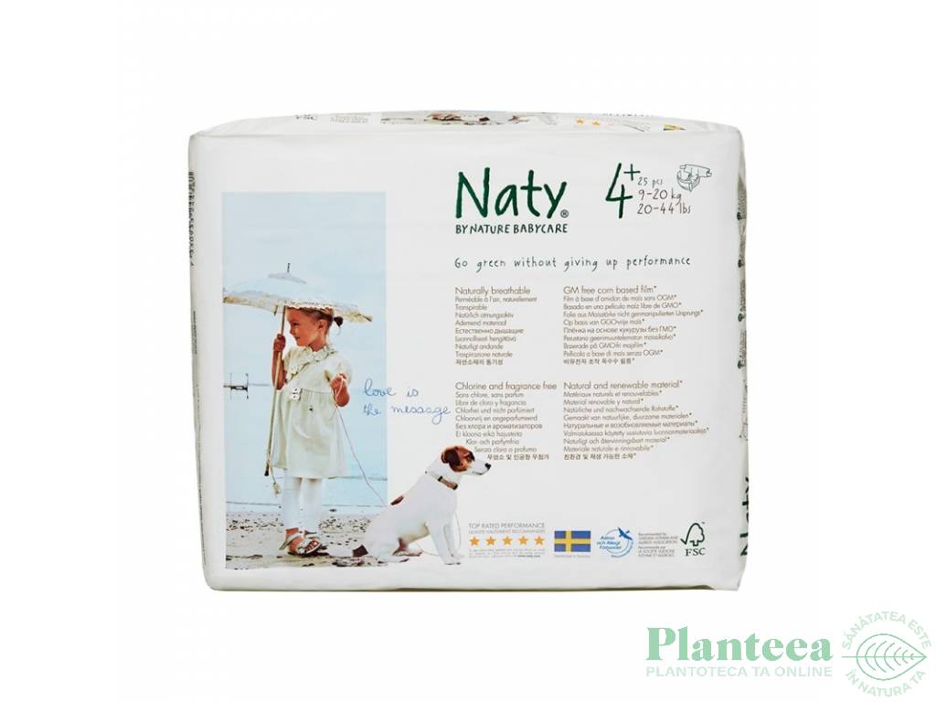 Scutece eco nr4+ {9~20kg} 25b - NATY