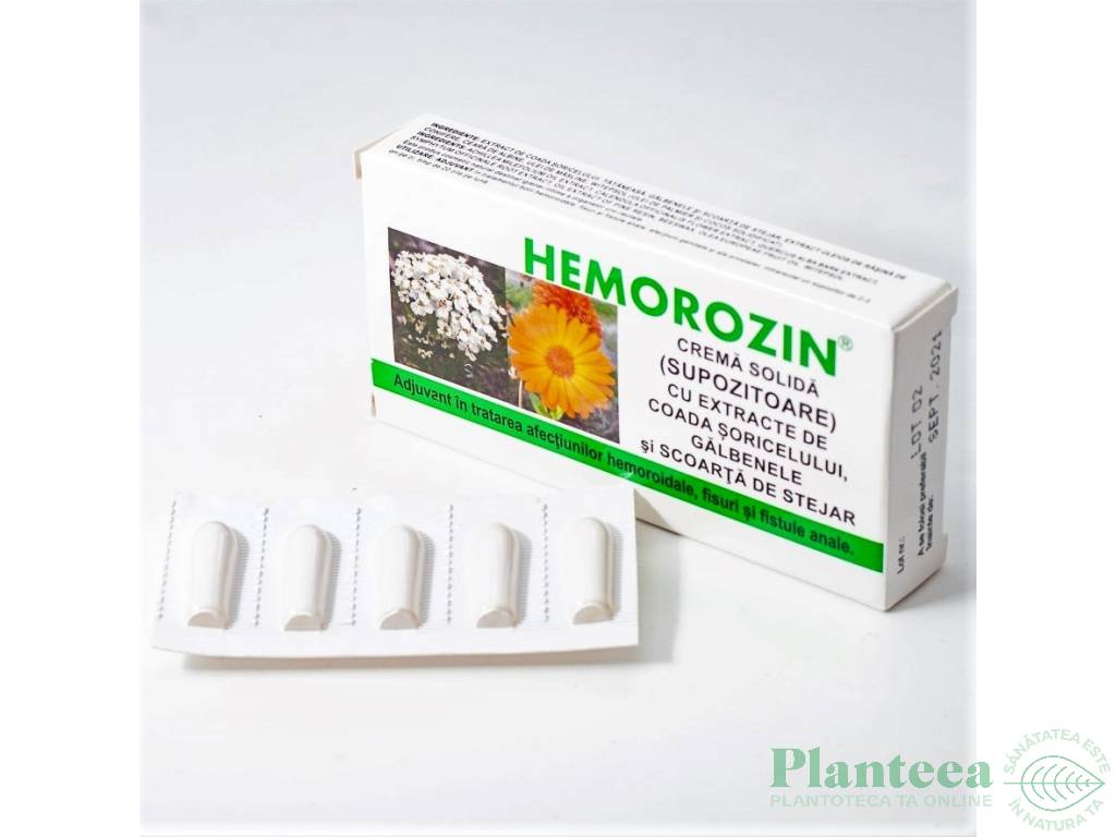 Supozitoare Hemorozin 10x1,5g - ELZIN PLANT