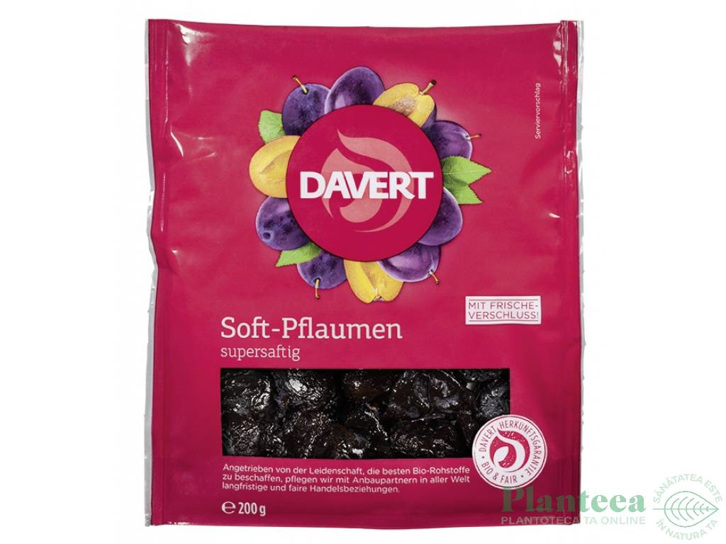 Prune soft fara samburi eco 200g - DAVERT