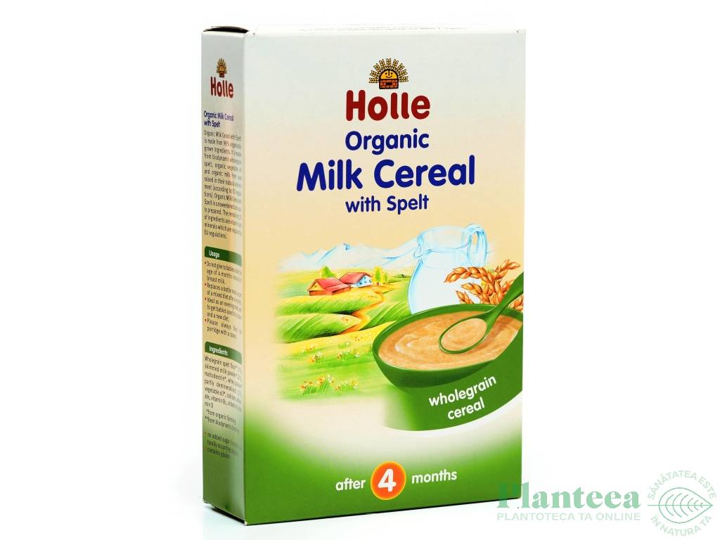 Porridge lapte spelta bebe +4luni eco 250g - HOLLE