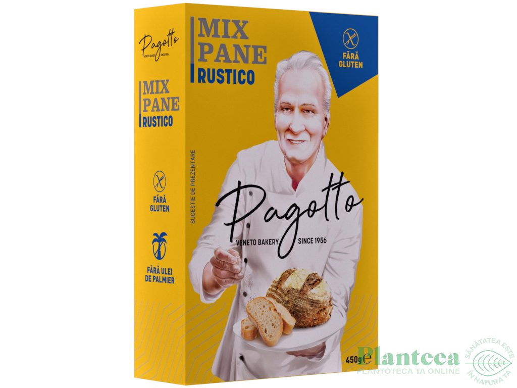 Mix paine rustico fara gluten 450g - PAGOTTO