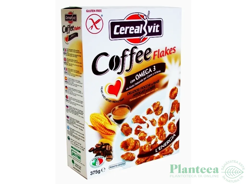 Fulgi porumb cafea omega3 eco 375g - CEREALVIT