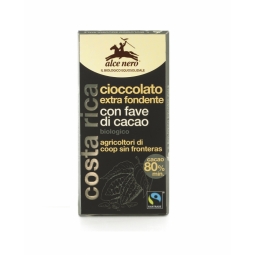 Ciocolata neagra 80% boabe cacao eco 100g - ALCE NERO