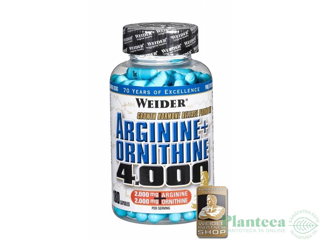 Arginina Ornitina 4000 180cps - WEIDER