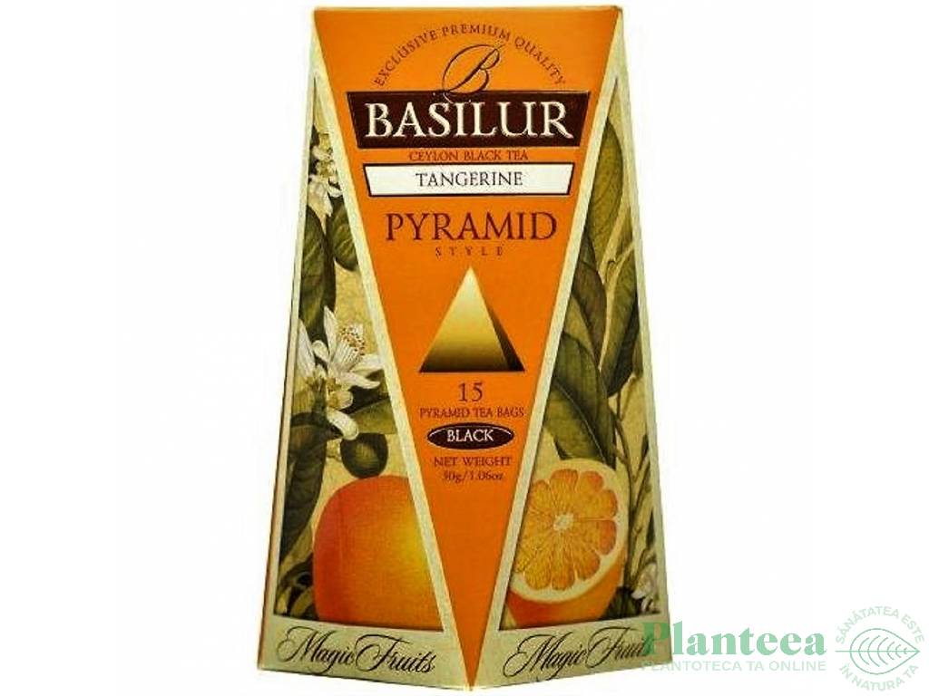 Ceai negru ceylon Magic Fruits mandarine piramide 15dz - BASILUR