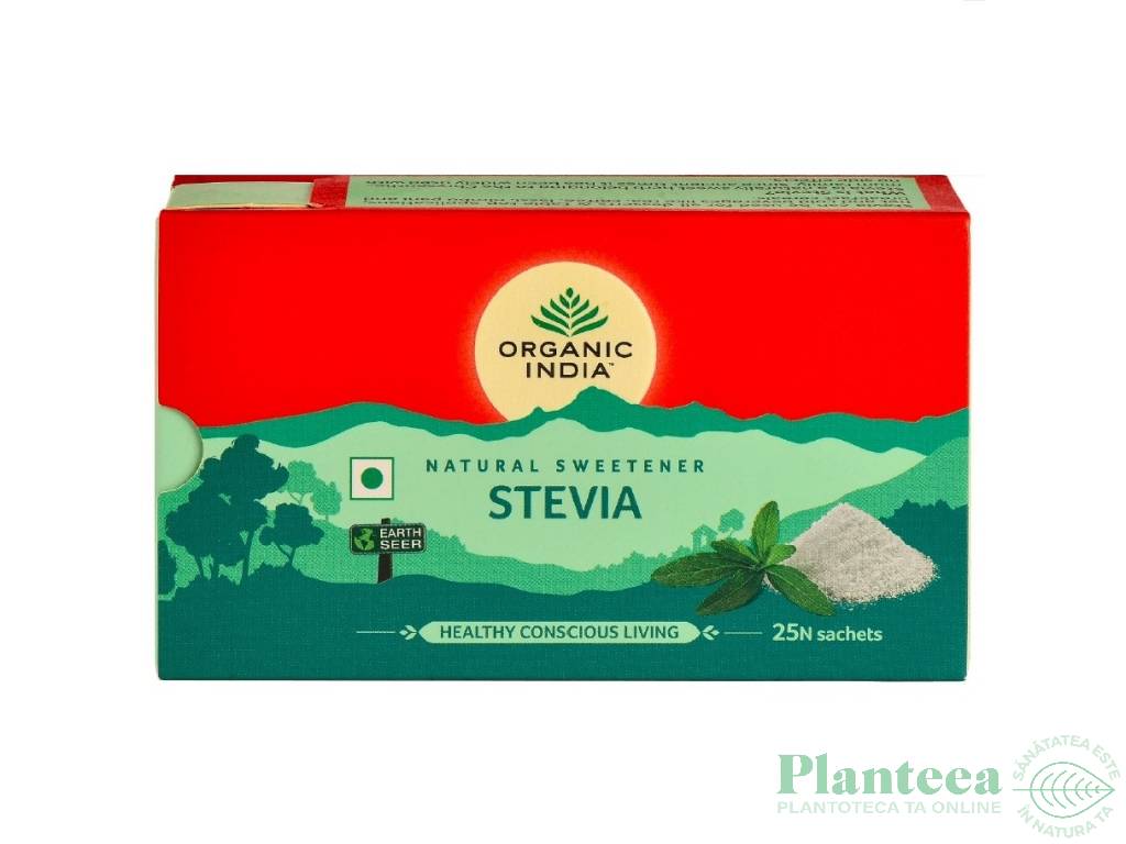 Indulcitor natural stevie 25pl - ORGANIC INDIA