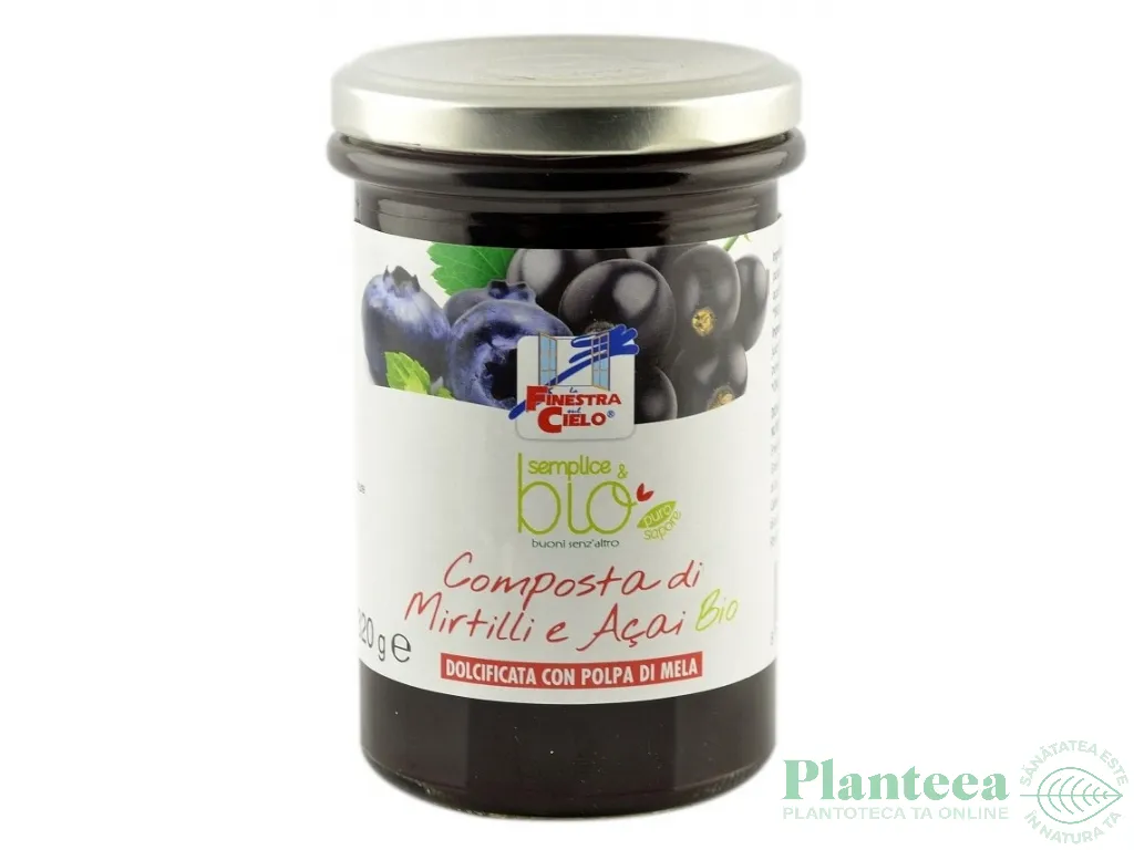 Gem afine acai fara zahar eco 320g - LA FINESTRA SUL CIELO