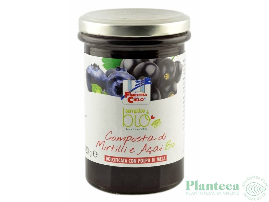 Gem afine acai fara zahar eco 320g - LA FINESTRA SUL CIELO