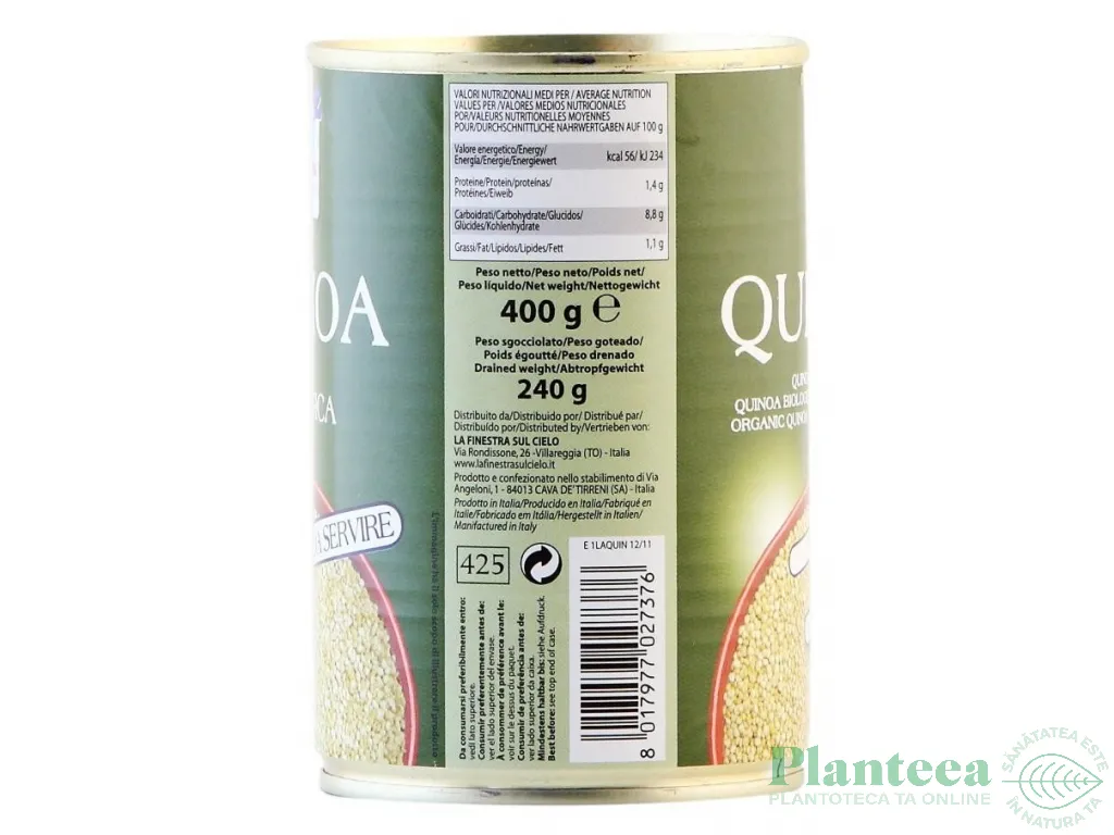 Conserva quinoa alba eco 400g - LA FINESTRA SUL CIELO